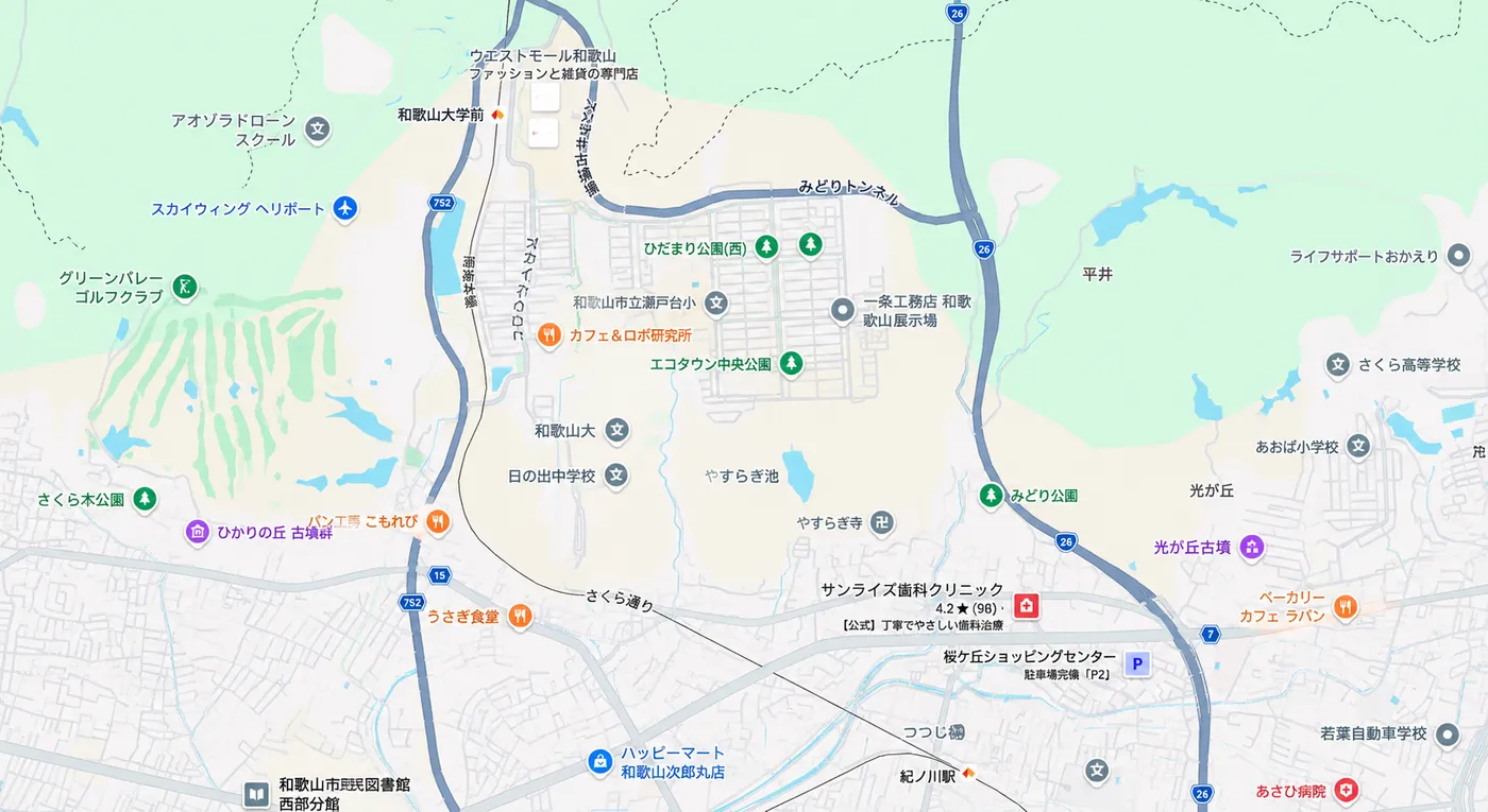 Pet Garden への案内地図（サンプル）